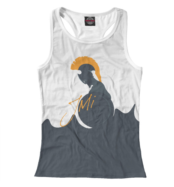 Женская майка-борцовка с изображением Жми цвета Белый