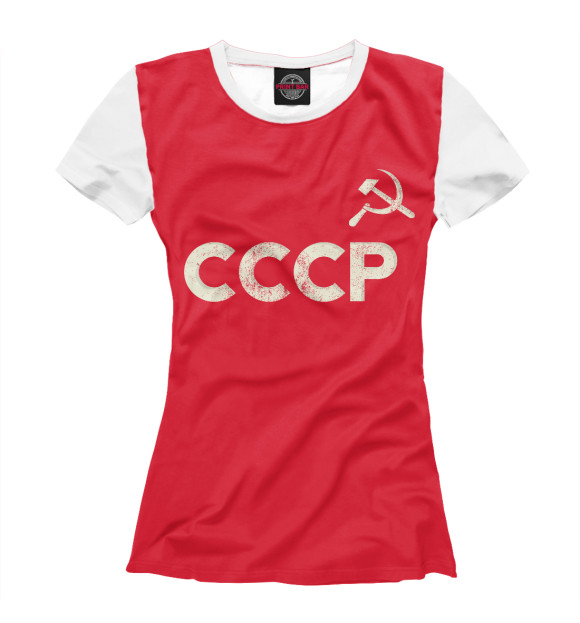 Футболка для девочек с изображением СССР цвета Белый