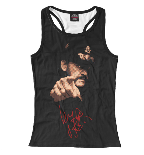 Женская майка-борцовка с изображением Lemmy цвета Белый