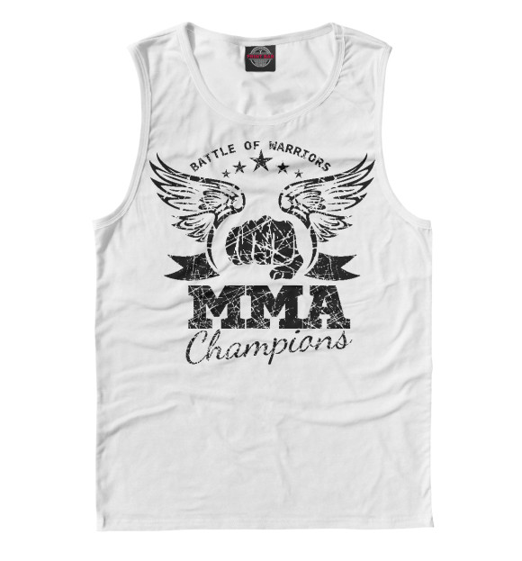 Мужская майка с изображением MMA Champions цвета Белый