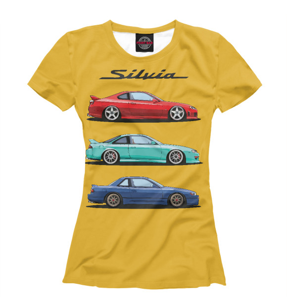Футболка для девочек с изображением Silvia Family v1 цвета Белый