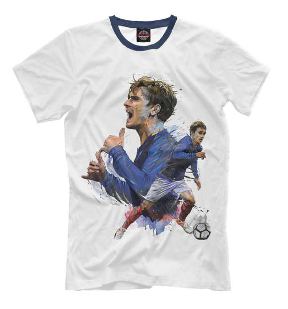 Мужская футболка с изображением Сборная Франции цвета Молочно-белый