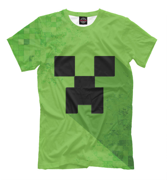 Мужская футболка с изображением Minecraft цвета Белый