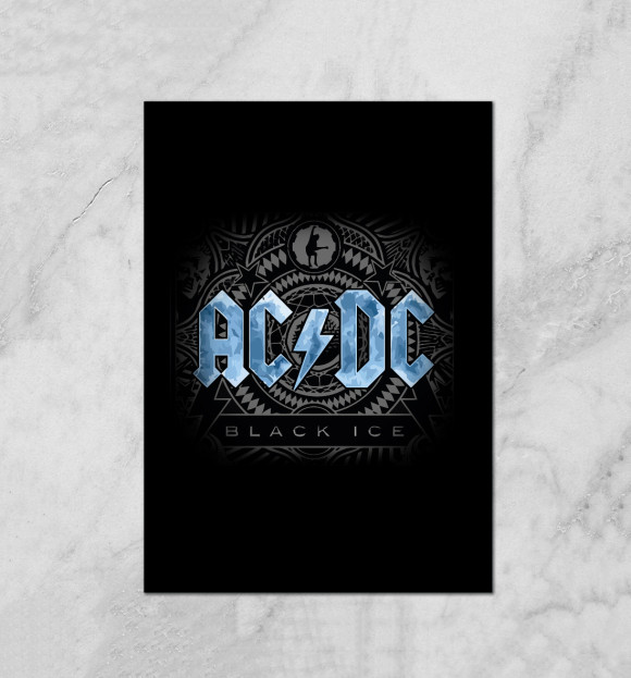 Плакат с изображением Black Ice цвета Белый