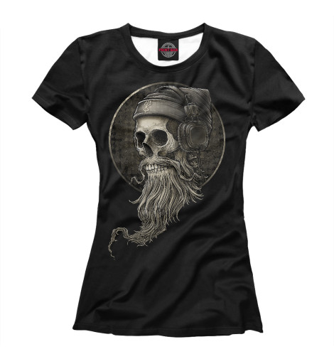 

Футболки Print Bar, Белый, Диджей Skull