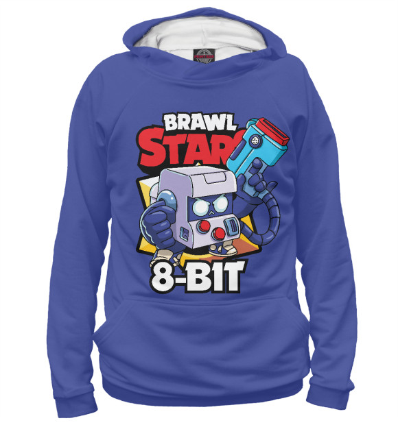 Женское худи с изображением Brawl stars цвета Белый