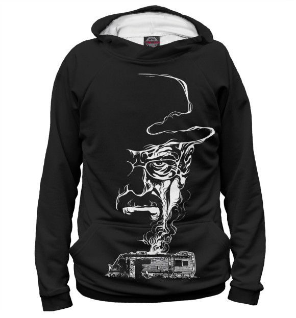 Мужское худи с изображением Во все тяжкие цвета Белый