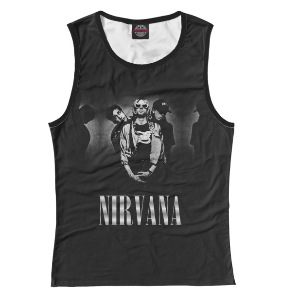 Майка для девочки с изображением NIRVANA цвета Белый