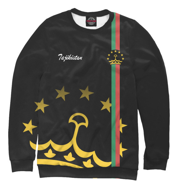 Свитшот для девочек с изображением Таджикистан цвета Белый