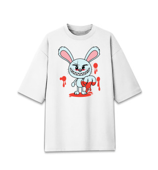 Женская футболка оверсайз Кролик маньяк