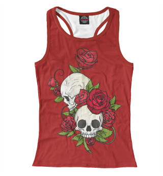 Череп и розы