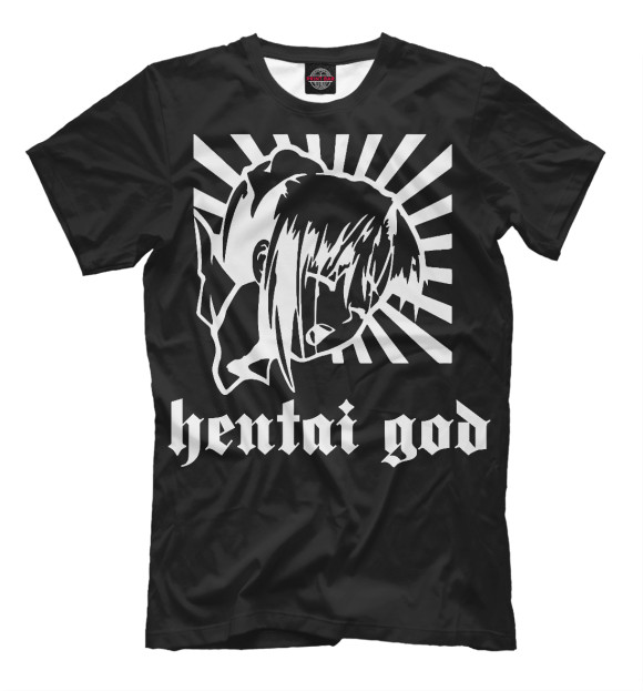 Мужская футболка с изображением Dark Hentai цвета Черный