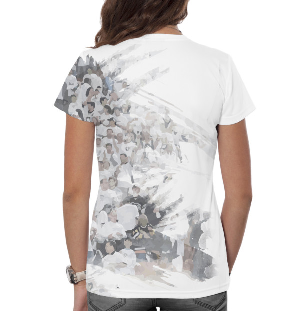 Женская футболка с изображением Сидни Кросби цвета Белый