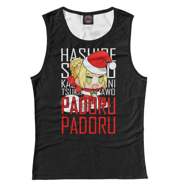 Майка для девочки с изображением Padoru Padoru цвета Белый