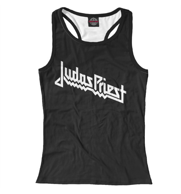 Женская майка-борцовка с изображением Judas Priest цвета Белый