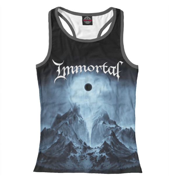 Женская майка-борцовка с изображением Immortal Art цвета Белый