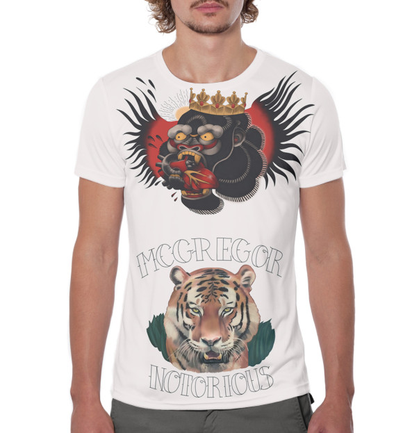 Мужская футболка с изображением Конор МакГрегор цвета Белый
