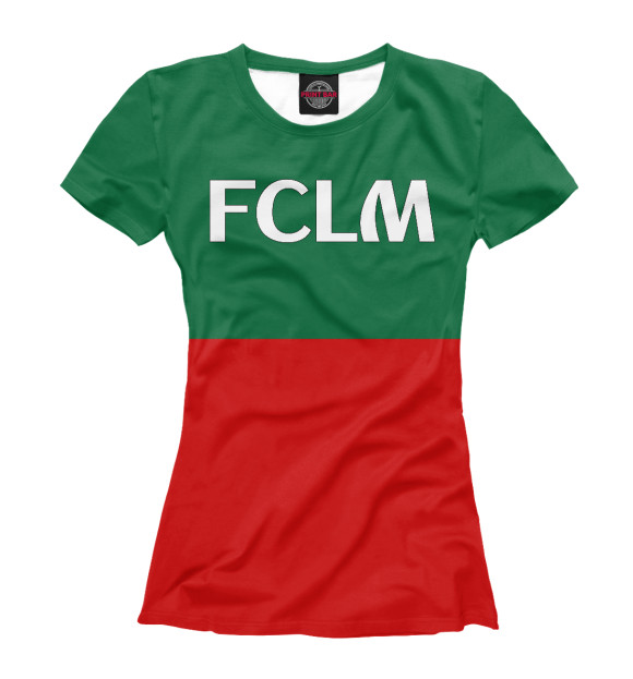 Женская футболка с изображением FCLM цвета Белый