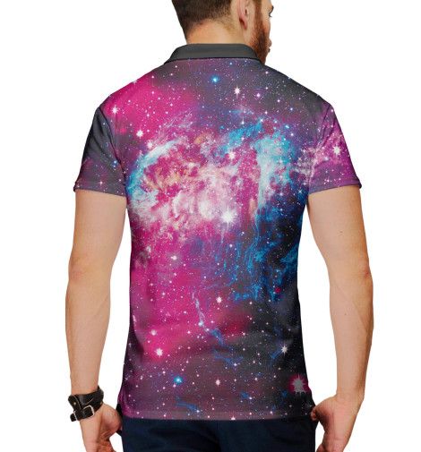 

Поло Print Bar, Белый, Космос