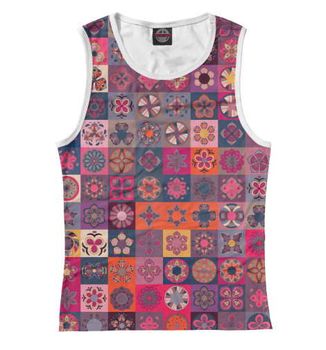 

Майки Print Bar, Белый, Цветочные лоскуты