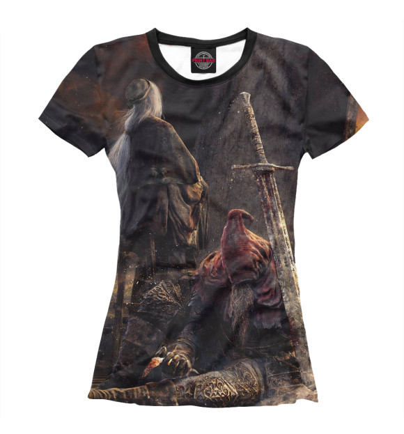 Футболка для девочек с изображением Dark Souls 3 цвета Белый