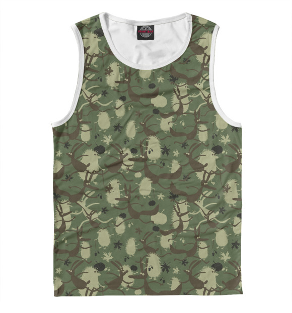 Майка для мальчика с притом Лесные звери цвета Белый Майка для мальчика с изображением Лесные звери цвета Белый