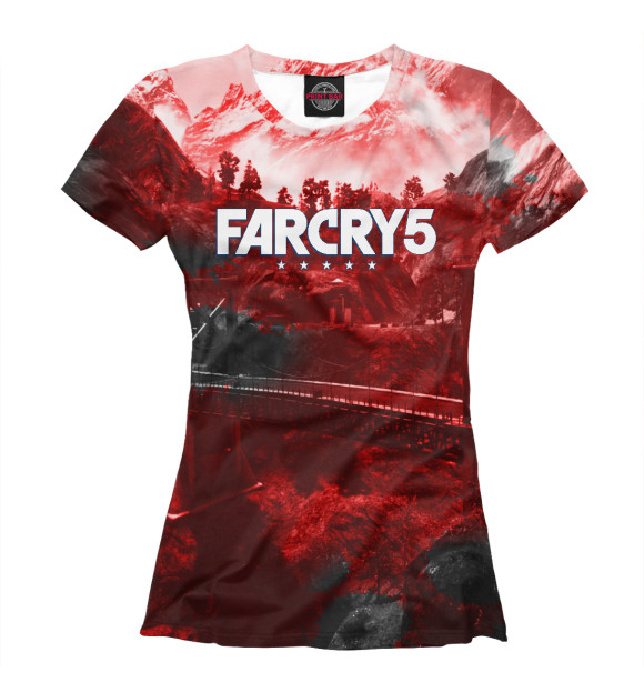 Футболка для девочек с изображением FarCry5 цвета Белый