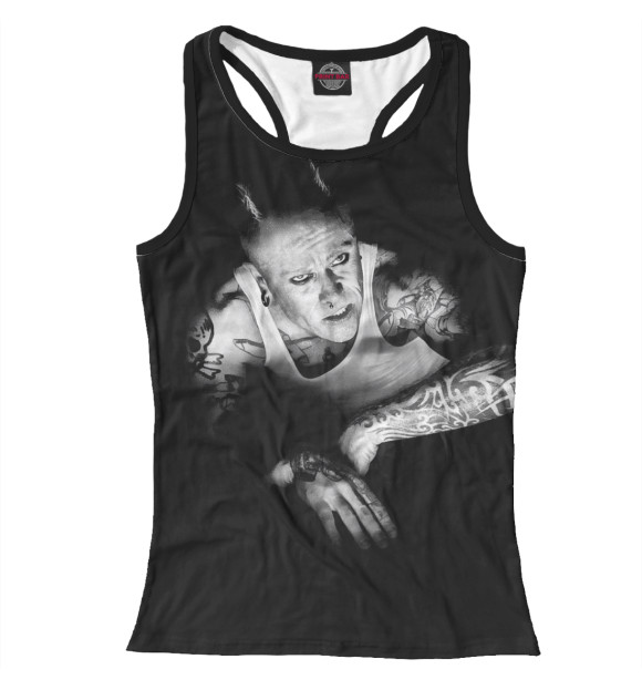 Женская майка-борцовка с притом The Prodigy цвета Белый Женская майка-борцовка с изображением The Prodigy цвета Белый