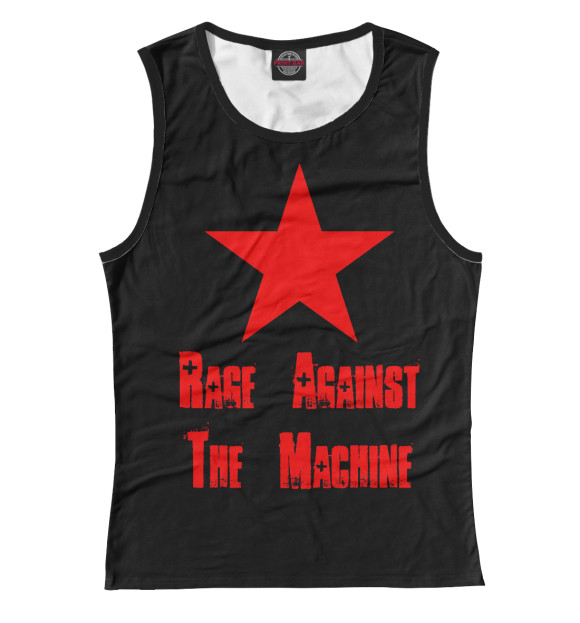 Женская майка с изображением Rage Against the Machine цвета Белый