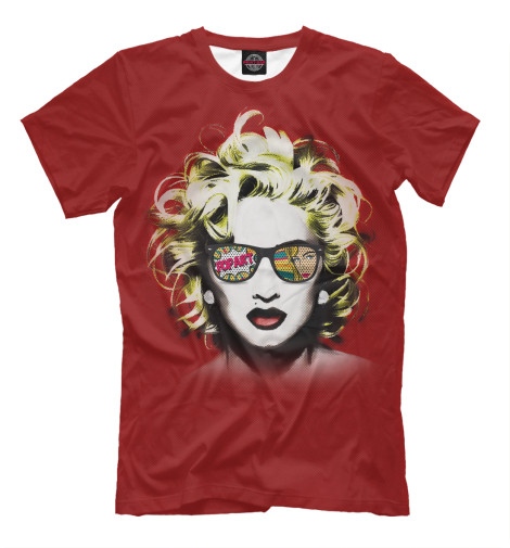 

Футболки Print Bar, Темно-бордовый, Madonna