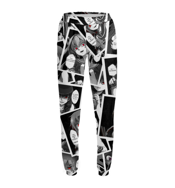 Женские спортивные штаны с притом Оскорбления Ahegao цвета Белый Женские спортивные штаны с изображением Оскорбления Ahegao цвета Белый