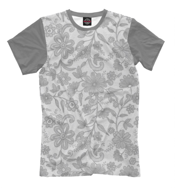 Мужская футболка с изображением Кружева цвета Бежевый