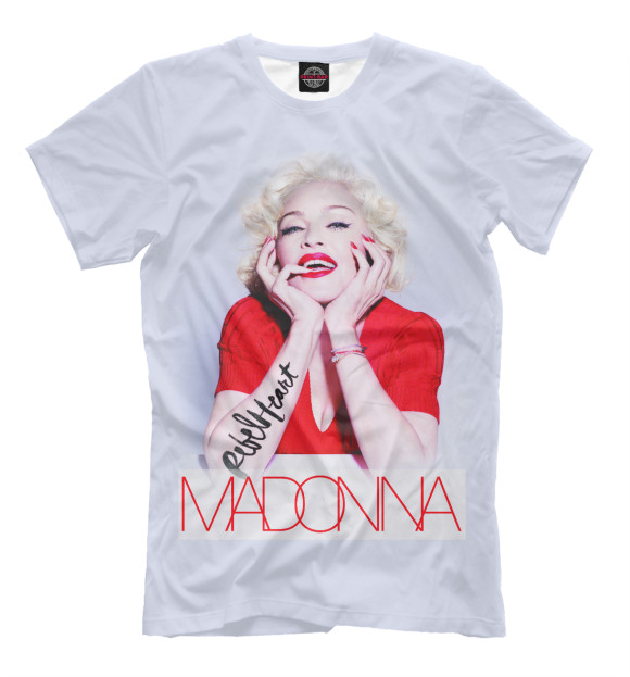 Мужская футболка с изображением Madonna цвета Светло-розовый