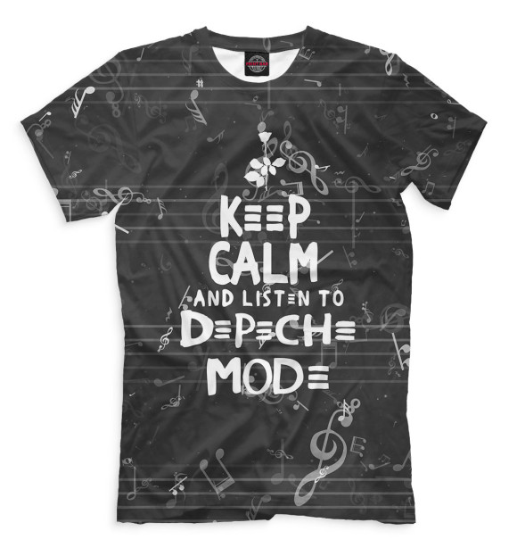 Мужская футболка с изображением Depeche Mode цвета Черный