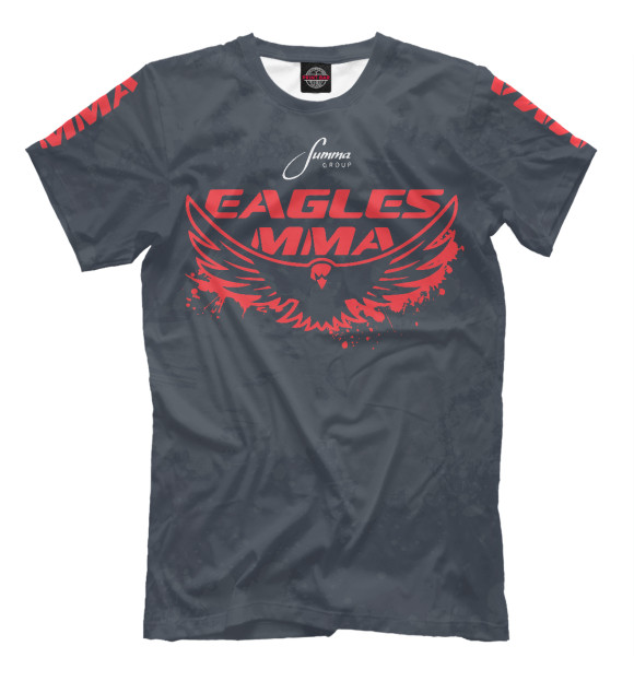 Мужская футболка с изображением Eagles MMA цвета Серый