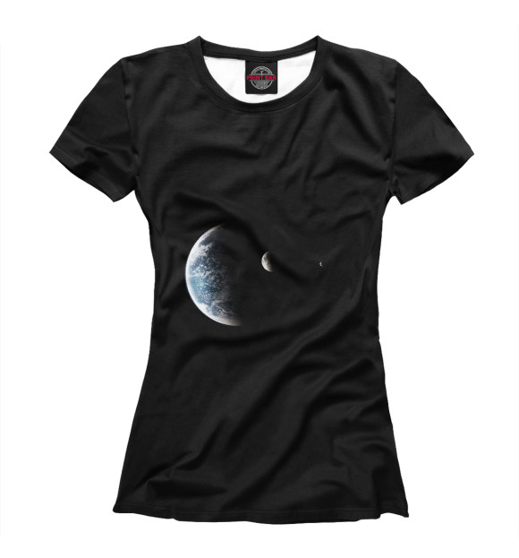 Футболка для девочек с изображением Space in my heart цвета Белый