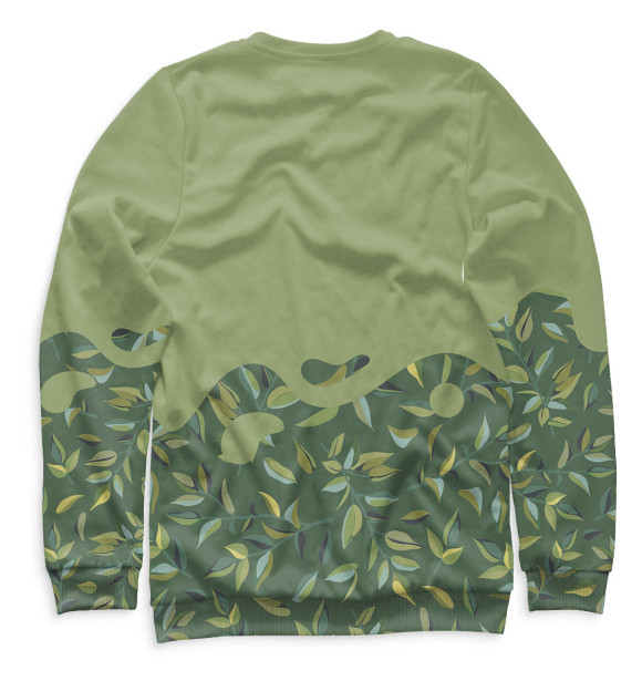 Мужской свитшот с изображением Eco цвета Белый