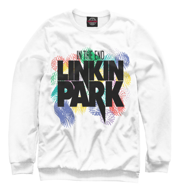 Мужской свитшот с изображением Linkin park цвета Белый