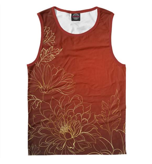 Мужская майка с изображением Шелк цвета Белый