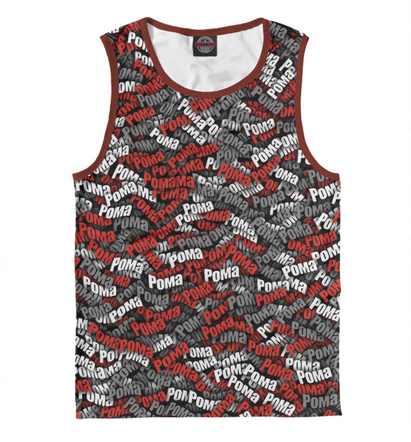 Мужская майка с изображением Рома красный камуфляж цвета Белый