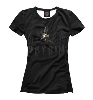 Женская футболка Skyrim angel