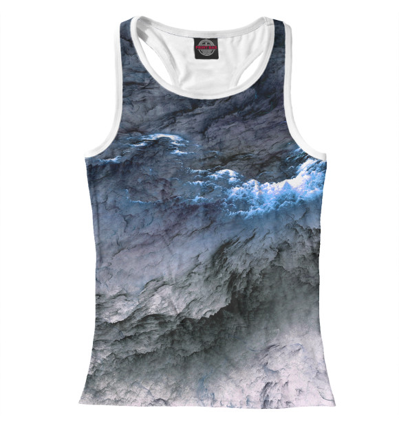 Женская майка-борцовка с изображением Абстракция цвета Белый