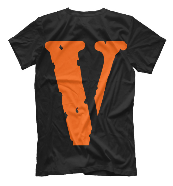 Мужская футболка с изображением Vlone Friends Black цвета Белый