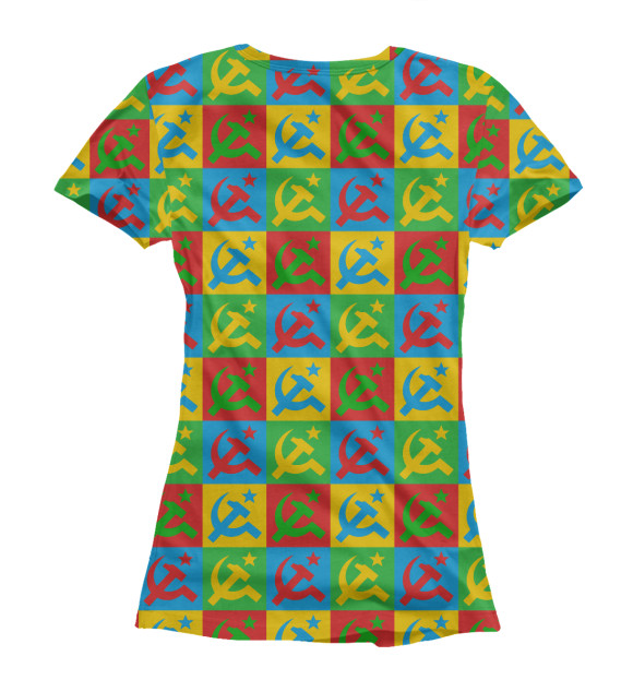 Футболка для девочек с изображением Серп и Молот Color цвета Белый
