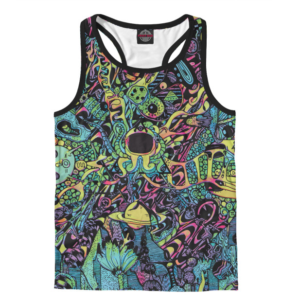 Мужская майка-борцовка с изображением Triposphere цвета Белый