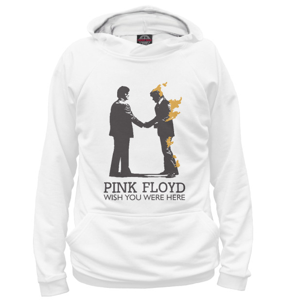 Женское худи с изображением Pink Floyd цвета Белый