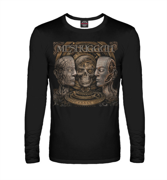 Мужской лонгслив с изображением Meshuggah цвета Белый
