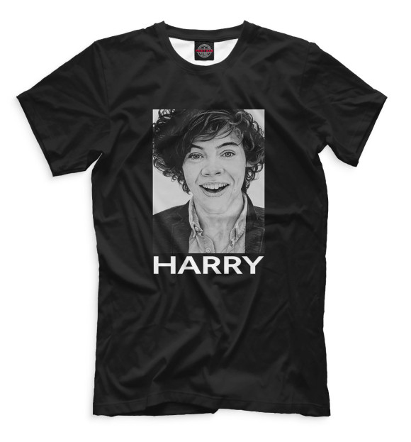 Мужская футболка с изображением Harry цвета Белый