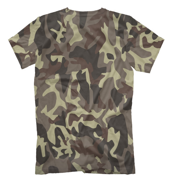 Мужская футболка с изображением Камуфляж цвета Белый