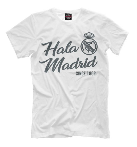 Мужская футболка с изображением Реал Мадрид цвета Молочно-белый